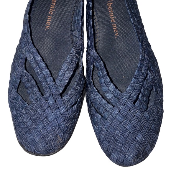 Bernie Mev Woven Comfort Flats Navy Slip On Womens EU 38 US 7.5 8 - Picture 2 of 5